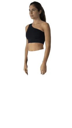 Shoulder Naked Black Tank