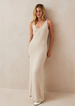 Ski Ecru Tricot Maxi Dress