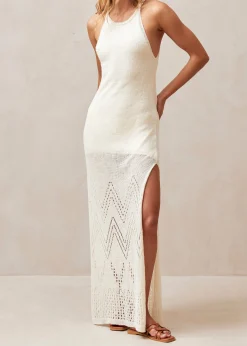 Sorrento Ecru Tricot Maxi Dress