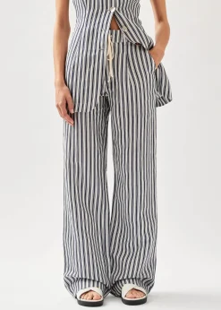 Suzette Stripes Blue And White Trousers