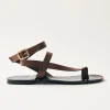 Tallula Brown Leather Sandals