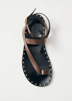 Tallula Brown Leather Sandals