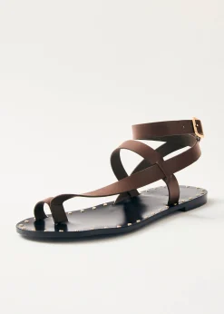Tallula Brown Leather Sandals