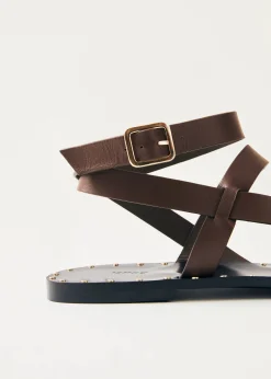 Tallula Brown Leather Sandals