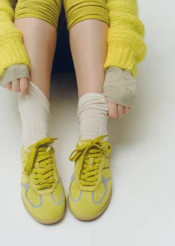 Tb.490 Rife Acid Green Leather Sneakers