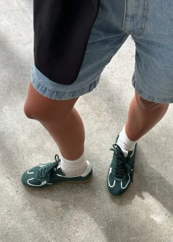 Tb.490 Rife Forest Green Leather Sneakers