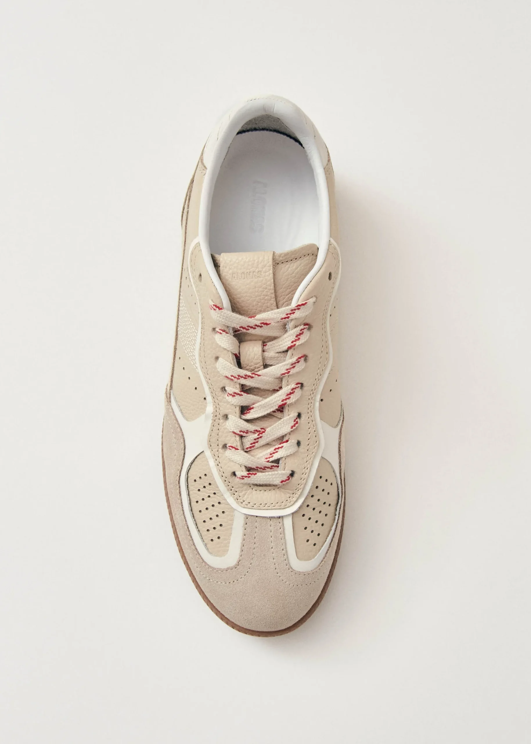 Tb.490 Rife Grain Cream Leather Sneakers