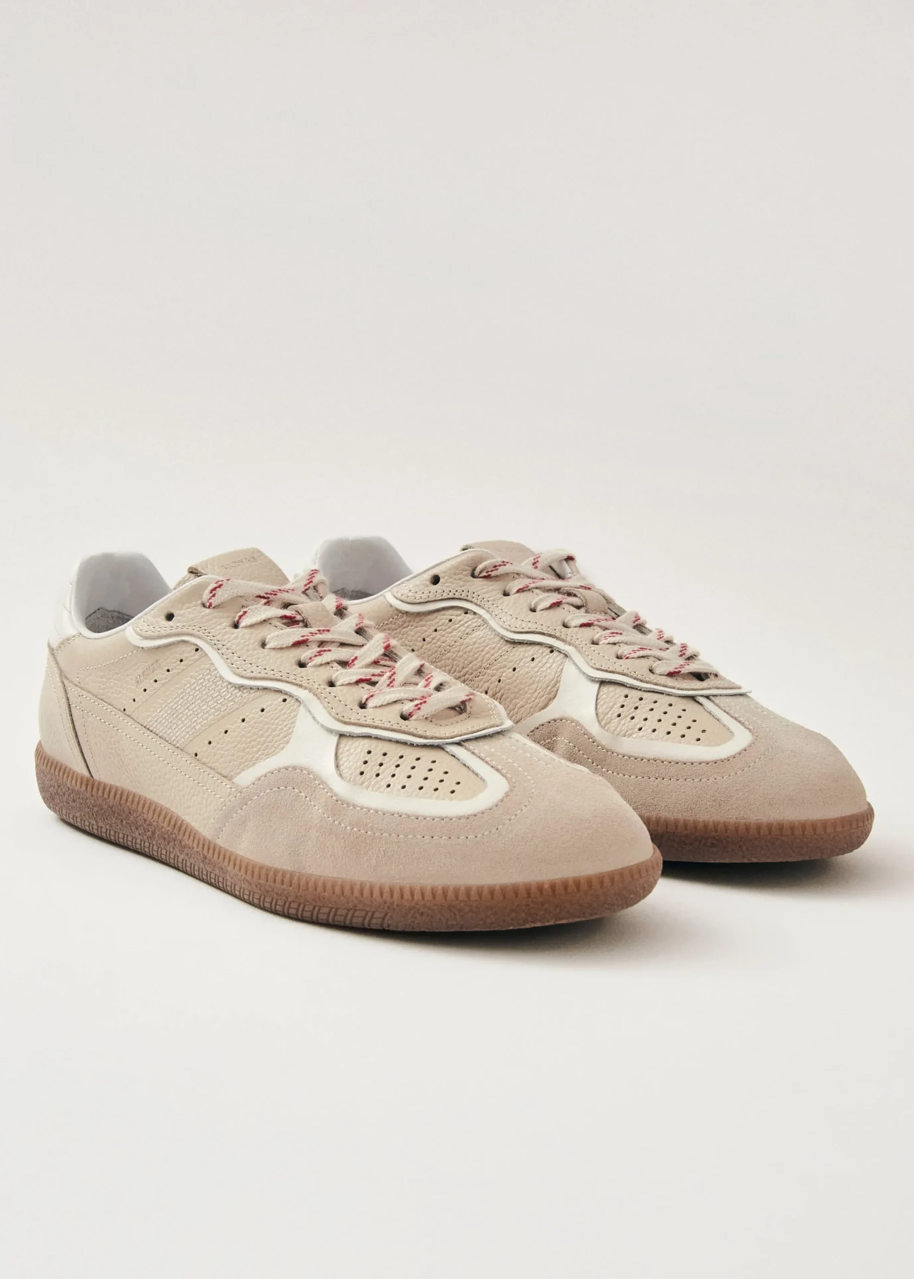 Tb.490 Rife Grain Cream Leather Sneakers
