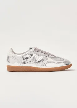 Tb.490 Rife Shimmer Silver Cream Leather Sneakers