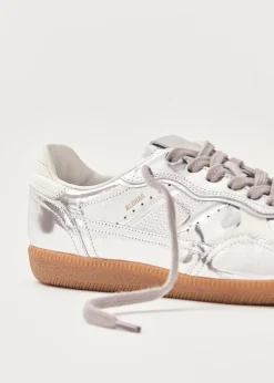 Tb.490 Rife Shimmer Silver Cream Leather Sneakers