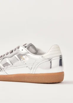 Tb.490 Rife Shimmer Silver Cream Leather Sneakers