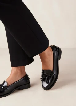 Terrane Black Leather Loafers