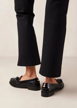 Terrane Black Leather Loafers
