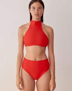 The Higher Red Bikini Top