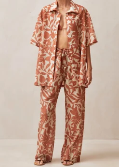 Tiki Floral Orange Pants