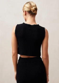 Toscana Black Tricot Tank