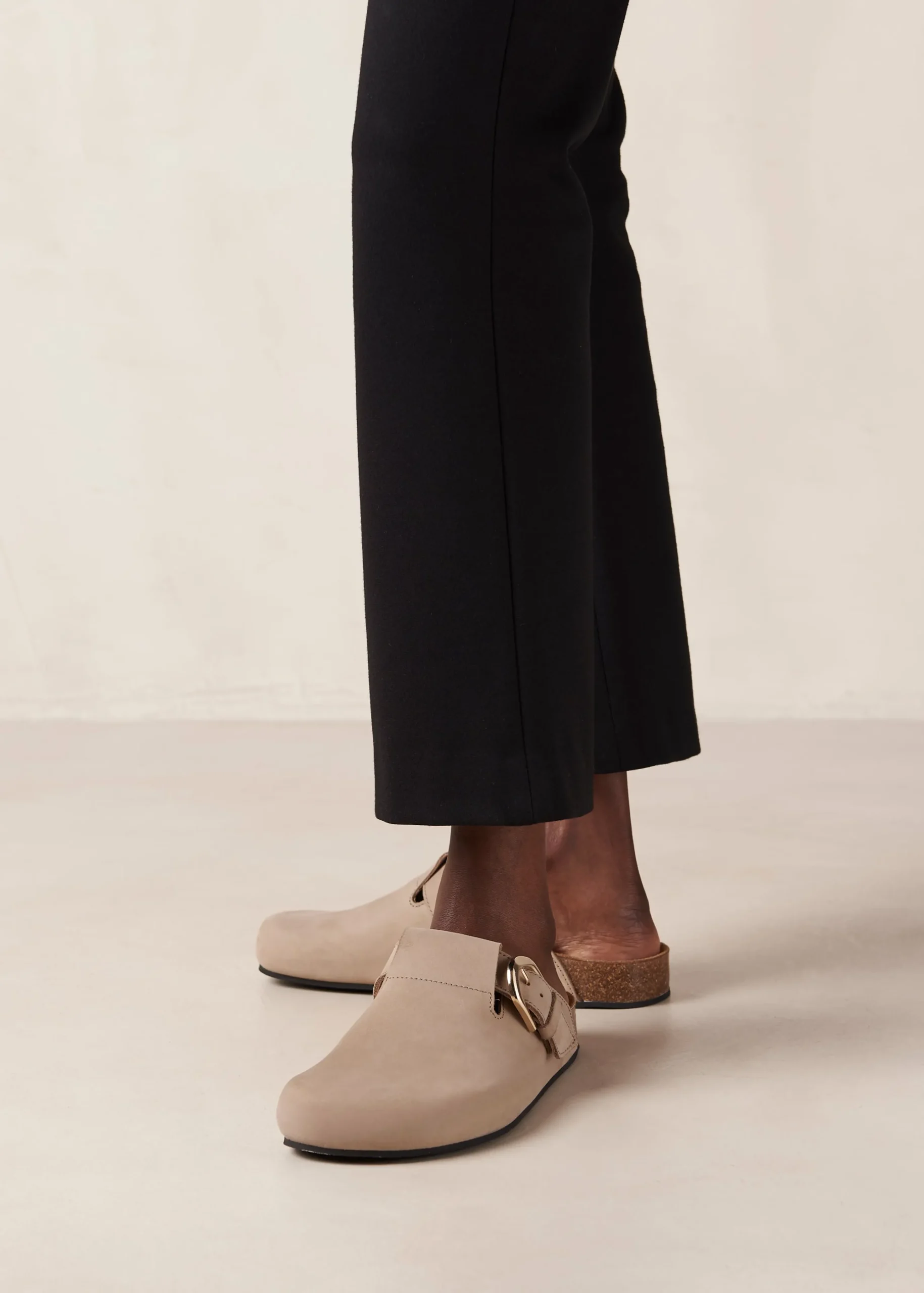 Travis Grey Leather Mules