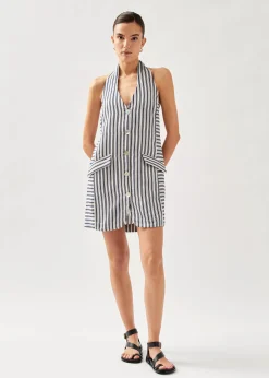 Tulipe Stripes Blue And White Dress