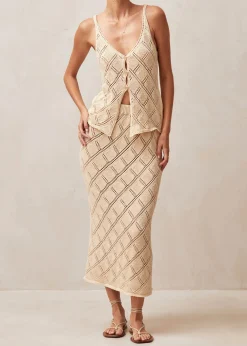 Vittoria Ecru Tricot Skirt