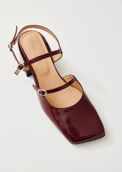 Withnee Onix Burgundy Leather Pumps