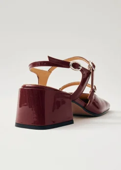 Withnee Onix Burgundy Leather Pumps