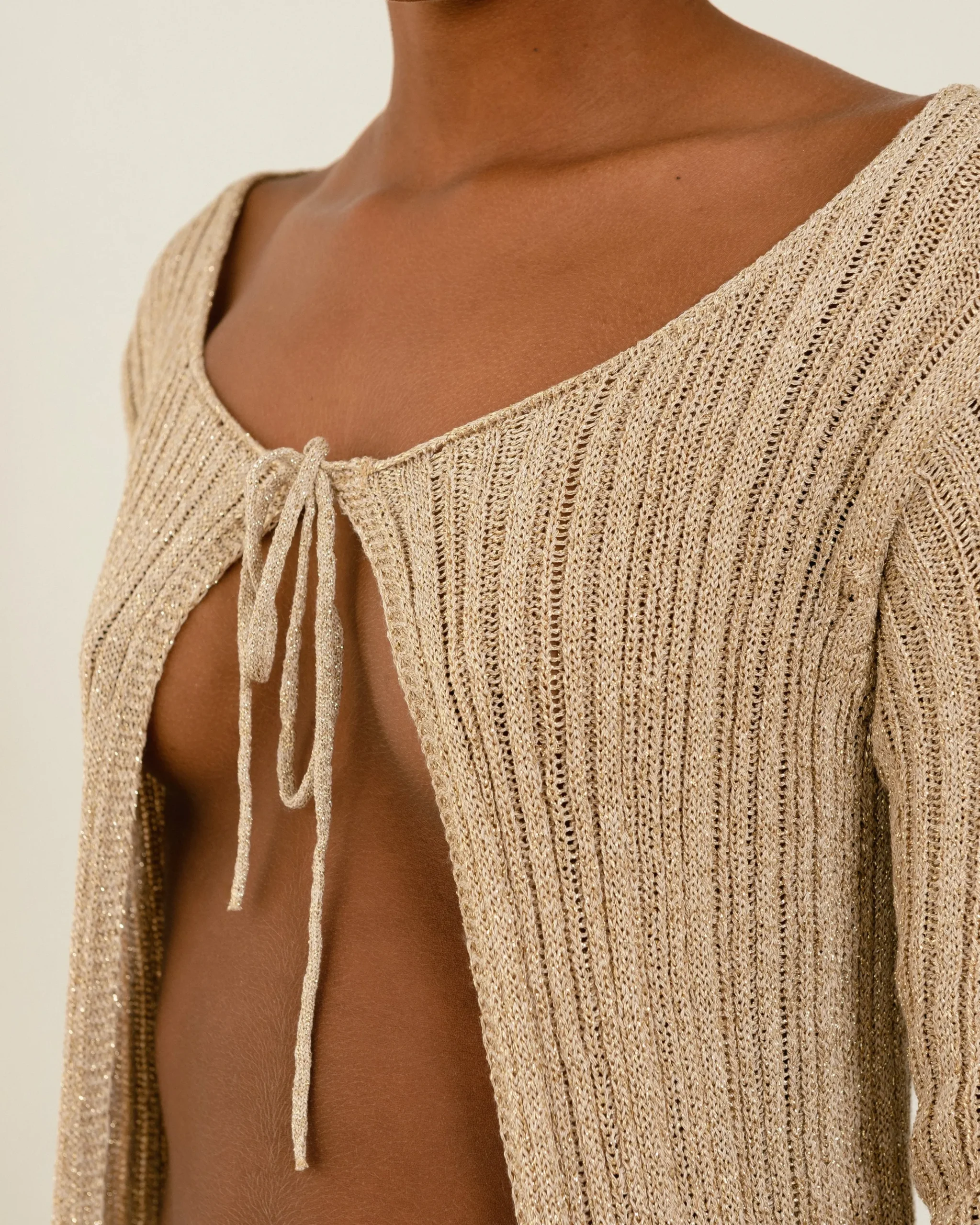 Witty Cream Tricot Cardigan